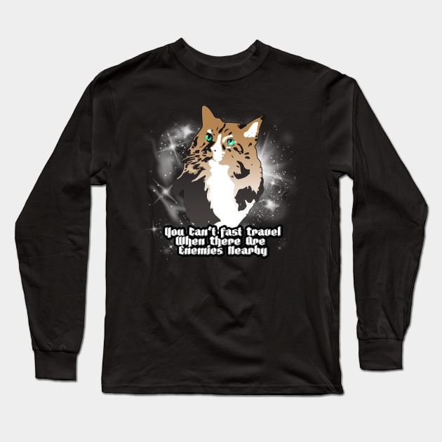 Sierra's Stupid Cat Can't Fast Travel Long Sleeve T-Shirt by GodsBurden